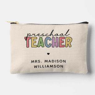 Custom Preschool Teacher Personalised Gifts Accessory Pouch