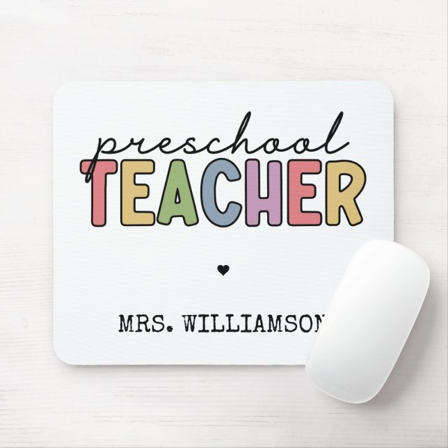 Custom Preschool Teacher Personalised Gifts Mouse Pad (With Mouse)