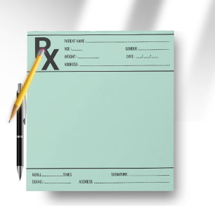 Custom Prescription Pad for Doctor Pharmacist Rx