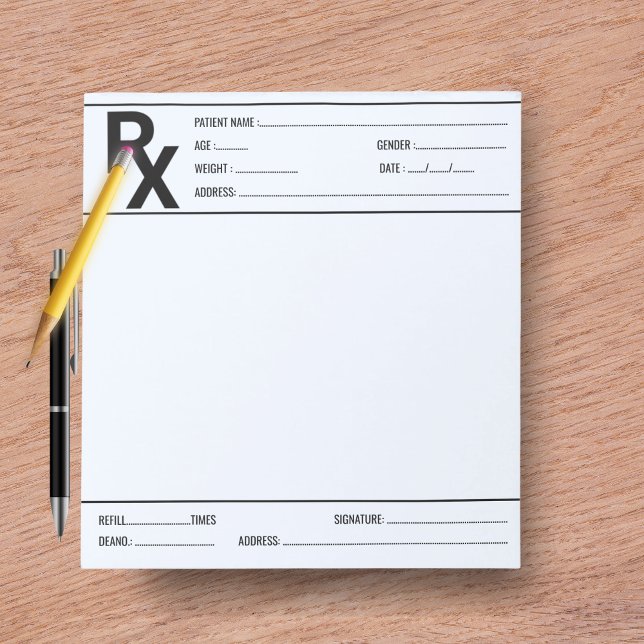 Custom Prescription Pad for Doctor Pharmacist Rx  (Custom Prescription Pad for Doctor Pharmacist Rx)