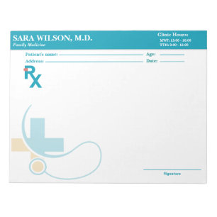 Custom Prescription Pad Template Editable RX Not
