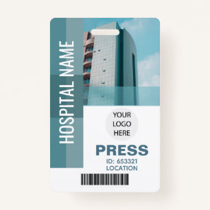 Custom Press Bar Code, Logo ID ID Badge