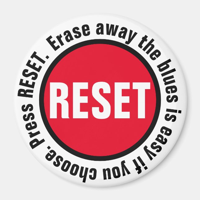 Custom Press the Reset Button Magnet (Front)
