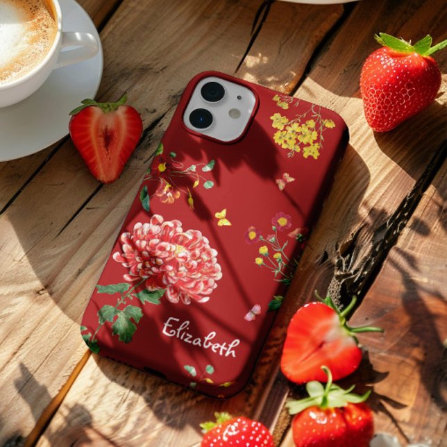 Custom Pretty Cute Colour Flowers Garden Hand Draw Case-Mate iPhone Case (Creator Uploaded)