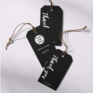 Custom Price Clothes Display Black & White Gift Tags