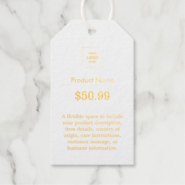 Custom Price Tag Modern Logo Hang Style (Front)