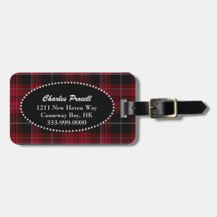 Custom Pride of Wales Tartan Plaid Luggage Tag
