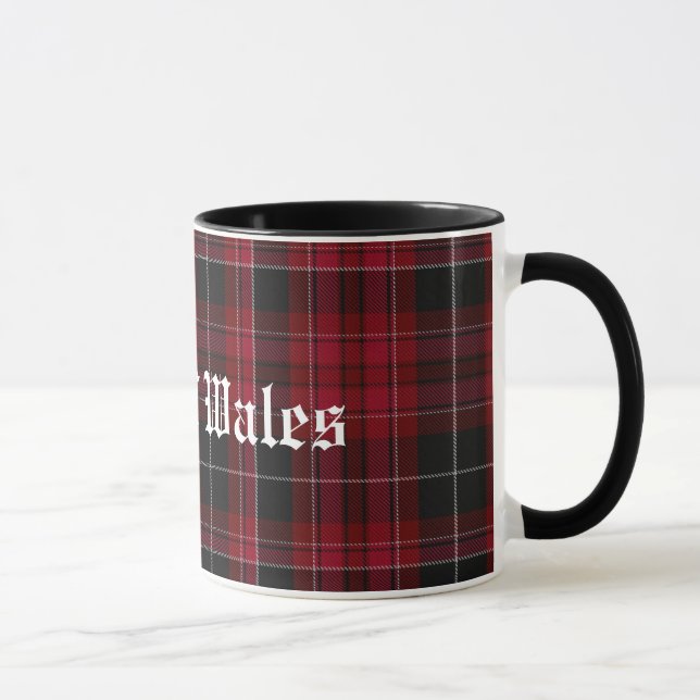 Custom Pride of Wales Tartan Plaid Mug (Right)