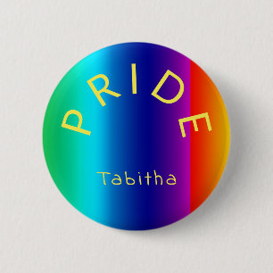 Custom PRIDE Rainbow Multicolor Personalised 6 Cm Round Badge