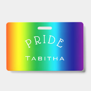 Custom PRIDE Rainbow Multicolor Personalised Badge ID Badge