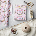 Custom Princess Fairy Daughters Birthday Fairycore Wrapping Paper<br><div class="desc">Whimsical Fairy Princess Birthday Party event item.</div>