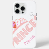 Custom Princess Name iPhone Case – Pink Crown Desi