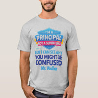 Custom Principal Funny Superhero Men's