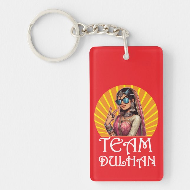 Custom Print Desi Wedding Shaadi Vibes Key Ring (Front)