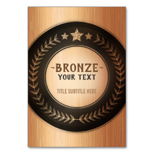 CUSTOM PRINT DIY MEDAL Bronze ADD YOUR LOGO edit Table Number
