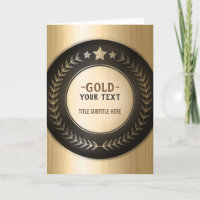 CUSTOM PRINT DIY MEDAL Gold #1 ADD YOUR LOGO edit