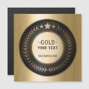 CUSTOM PRINT DIY MEDAL Gold #1 Champion EDITABLE