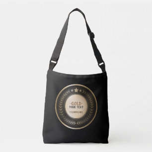 CUSTOM PRINT DIY MEDAL Gold #1 Champion EDITABLE Crossbody Bag