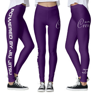 Custom Print Jiu Jitsu Crew Purple Spats Leggings