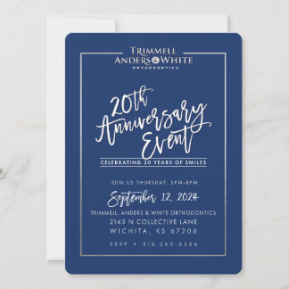 CUSTOM PRINT ORDER for Kelsey - 20th Anniversary Invitation