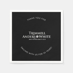 CUSTOM PRINT ORDER for Kelsey - 20th black Napkin