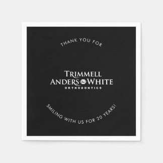 CUSTOM PRINT ORDER  for Kelsey - 20th black Napkin