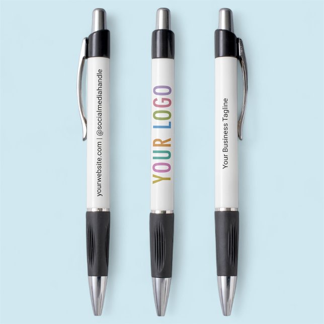 Custom Print Pens with Company Logo Small Quantity (MISOOK White Pens with Logo)