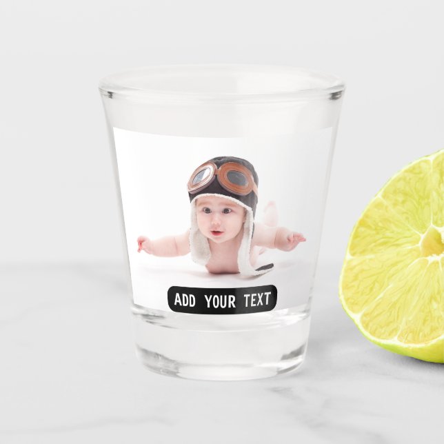 Custom Print Personalised Photo Shot Glass (Front)