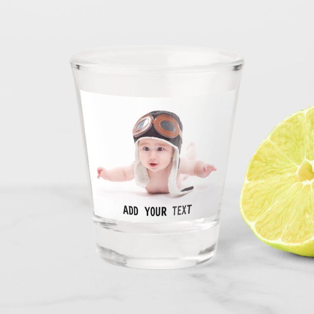 Custom Print Personalised Photo Shot Glass (Front)