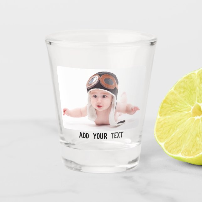 Custom Print Personalised Photo Shot Glass (Front)