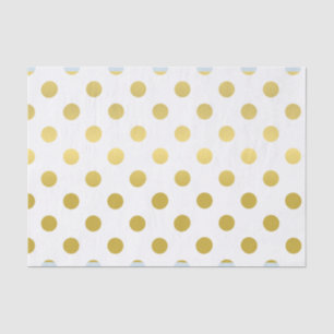 Custom Print Pink And Gold Polka Dot Tissue Paper