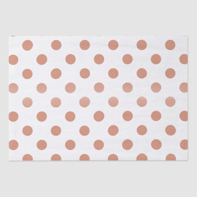 Custom Print Rose Gold Polka Dot Tissue Paper (Front)