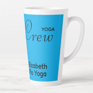 Custom Print Yoga Crew Azure Blue Latte Mug