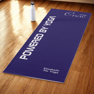 Custom Print Yoga Crew Dark Blue Yoga Mat