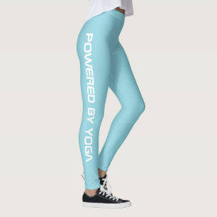 Custom Print Yoga Crew Robin Egg Blue Leggings