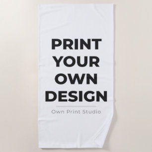 Custom Print Your Own   Printing My Own To Order Beach Towel