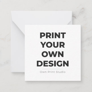 Custom Print Your Own | Printing My Own To Order Card