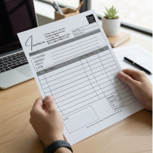 Custom Printable Order Form Business Logo Invoice Notepad