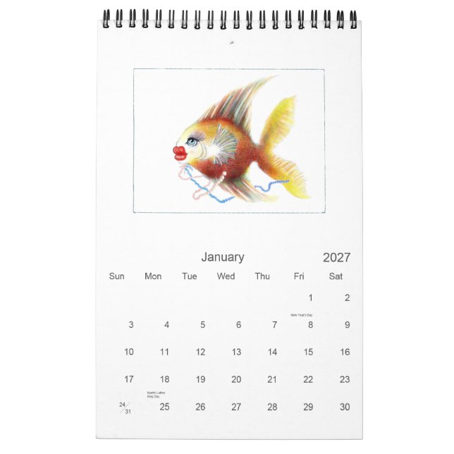 Custom Printed Calendar: Fantasy Fish Calendar (Jan 2027)