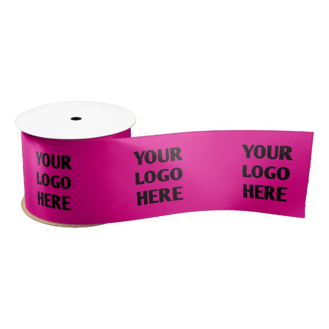Custom Printed Company Logo Branded Gift Satin Ribbon (Spool)
