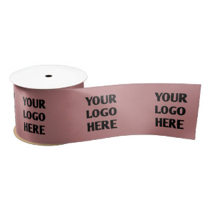 Custom Printed Company Logo Branded Gift Satin Ribbon