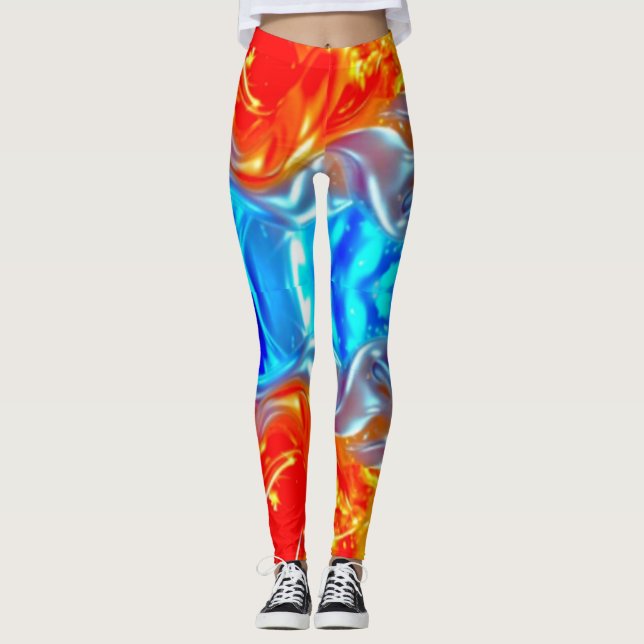 Custom Printed Leggings - Stylish and Comfortable (Front)