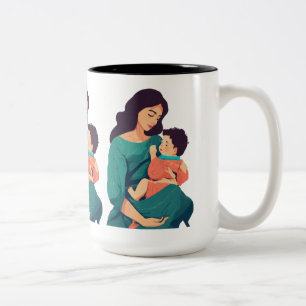 "Custom Printed Mug: Personalise Sip With Style Two-Tone Coffee Mug