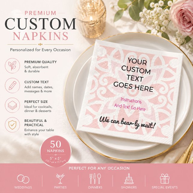 Custom Printed Napkins Personalised Party (Creator Uploaded)