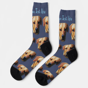 Custom Printed Personalised Dog Face Socks