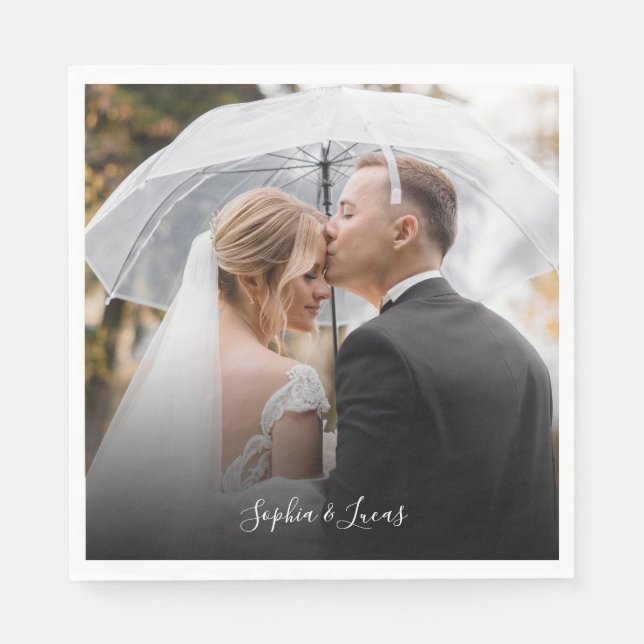 Custom Printed Personalised Photo Paper Napkins (Front)