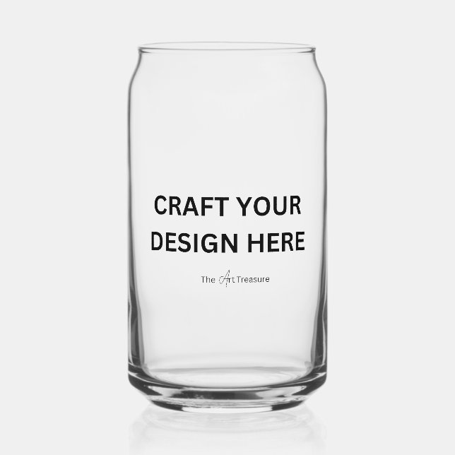 Custom Printed – Upload Your Own Design Can Glass (Front)