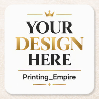 Custom Printing - No Minimum Wholesale Bulk Order Square Paper Coaster
