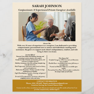 Custom Private Caregiver  Flyer