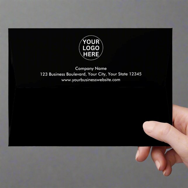 Custom Professional Black & White Business Logo Envelope (Creator Uploaded)